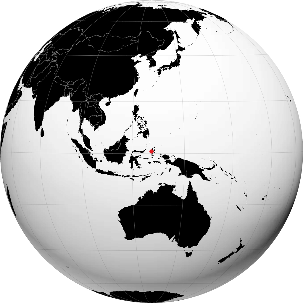 特尔纳特 在地球仪上