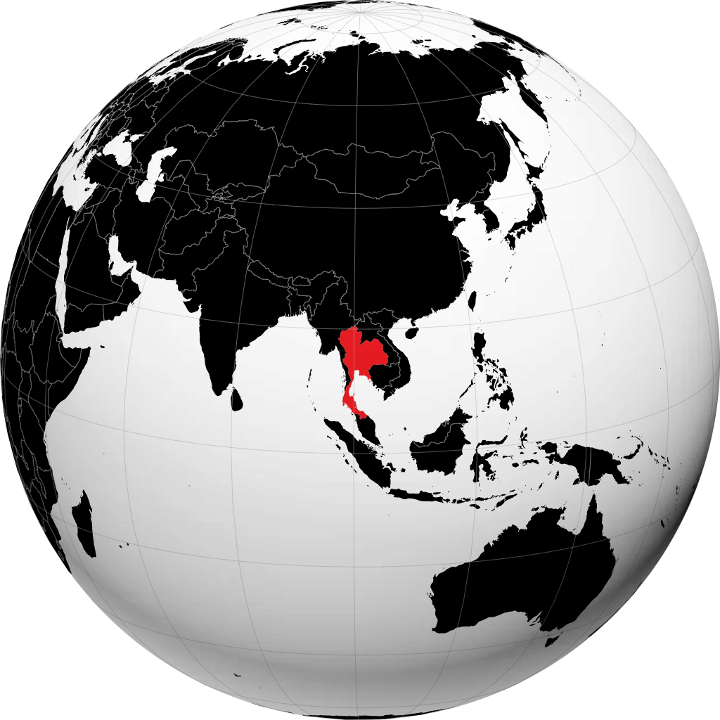 泰国 在地球仪上