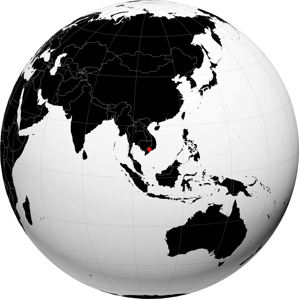 土龙木 在地球仪上