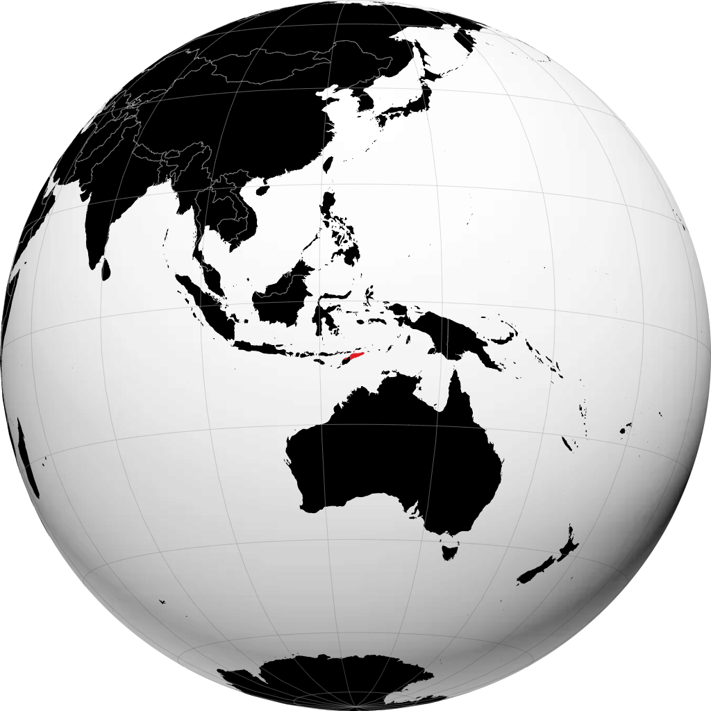 东帝汶 在地球仪上