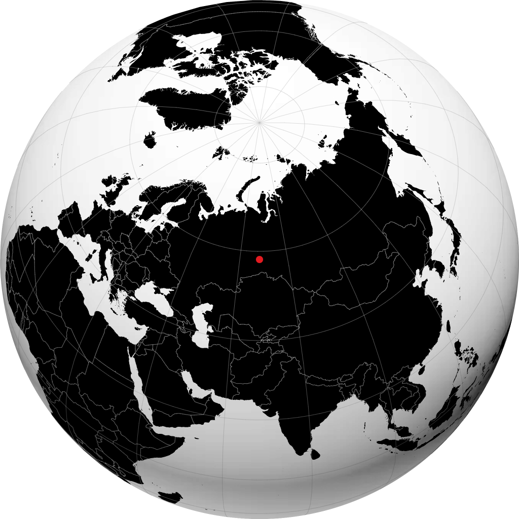 托博尔斯克 在地球仪上