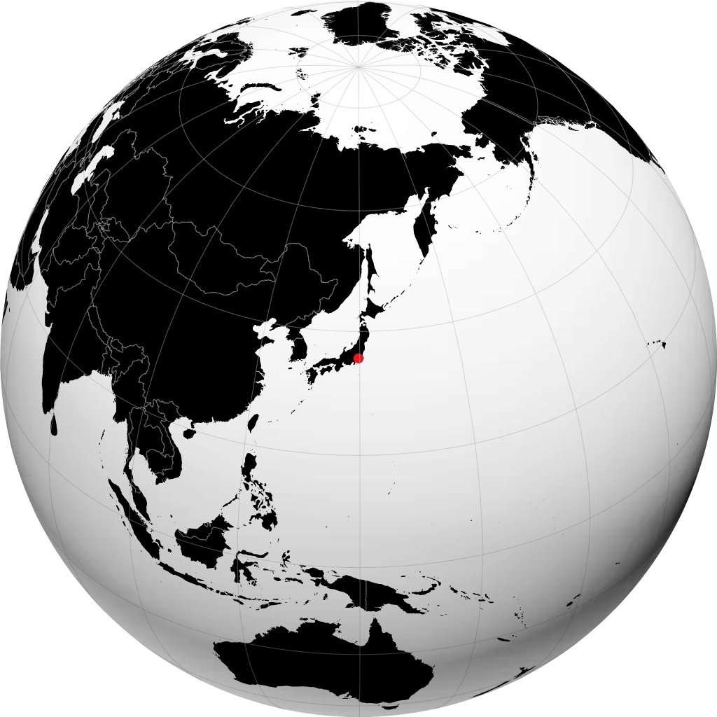 东京 在地球仪上