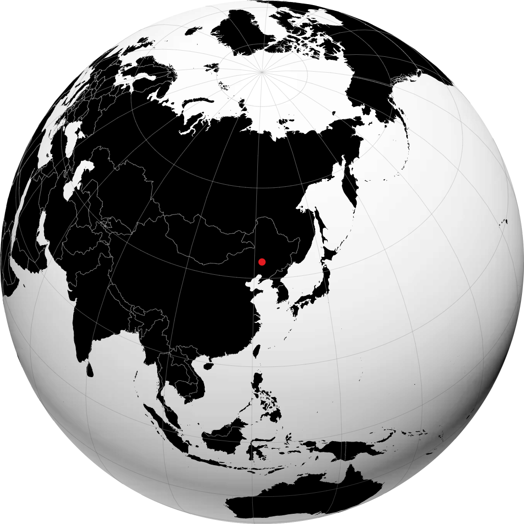 通辽市 在地球仪上