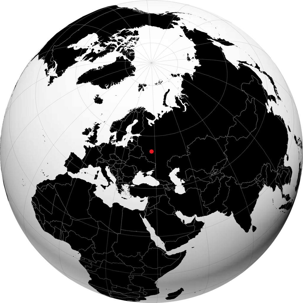 图拉 在地球仪上