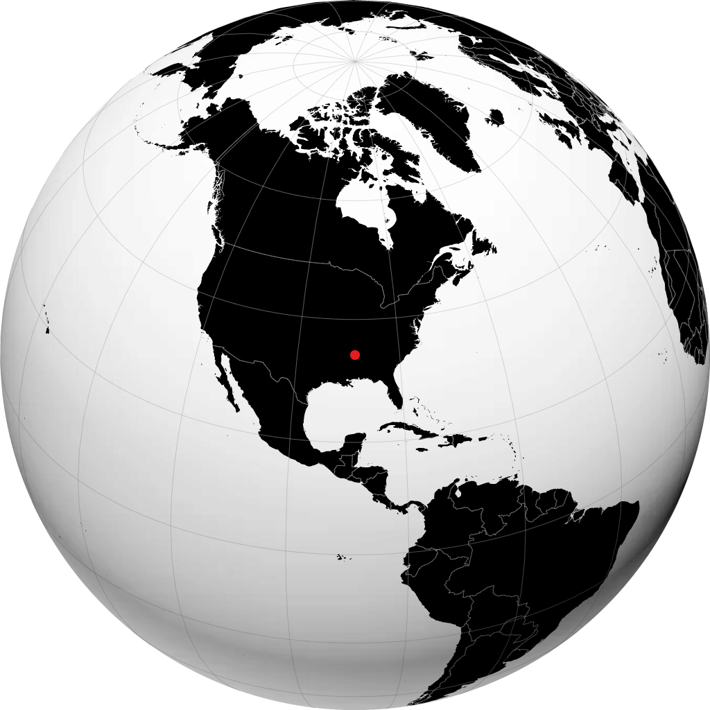 图珀洛 在地球仪上