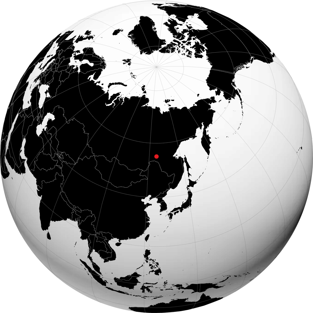 廷达 在地球仪上