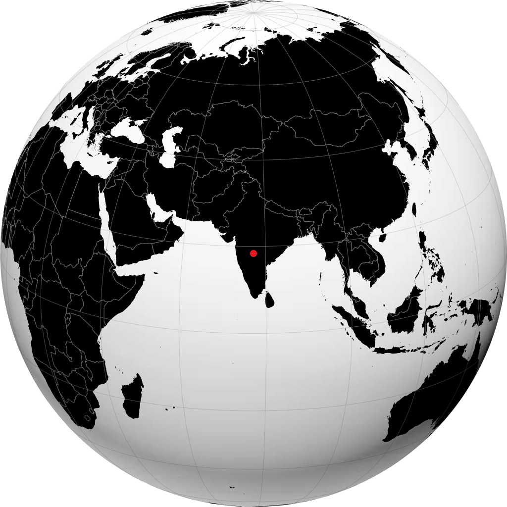 乌德吉尔 在地球仪上