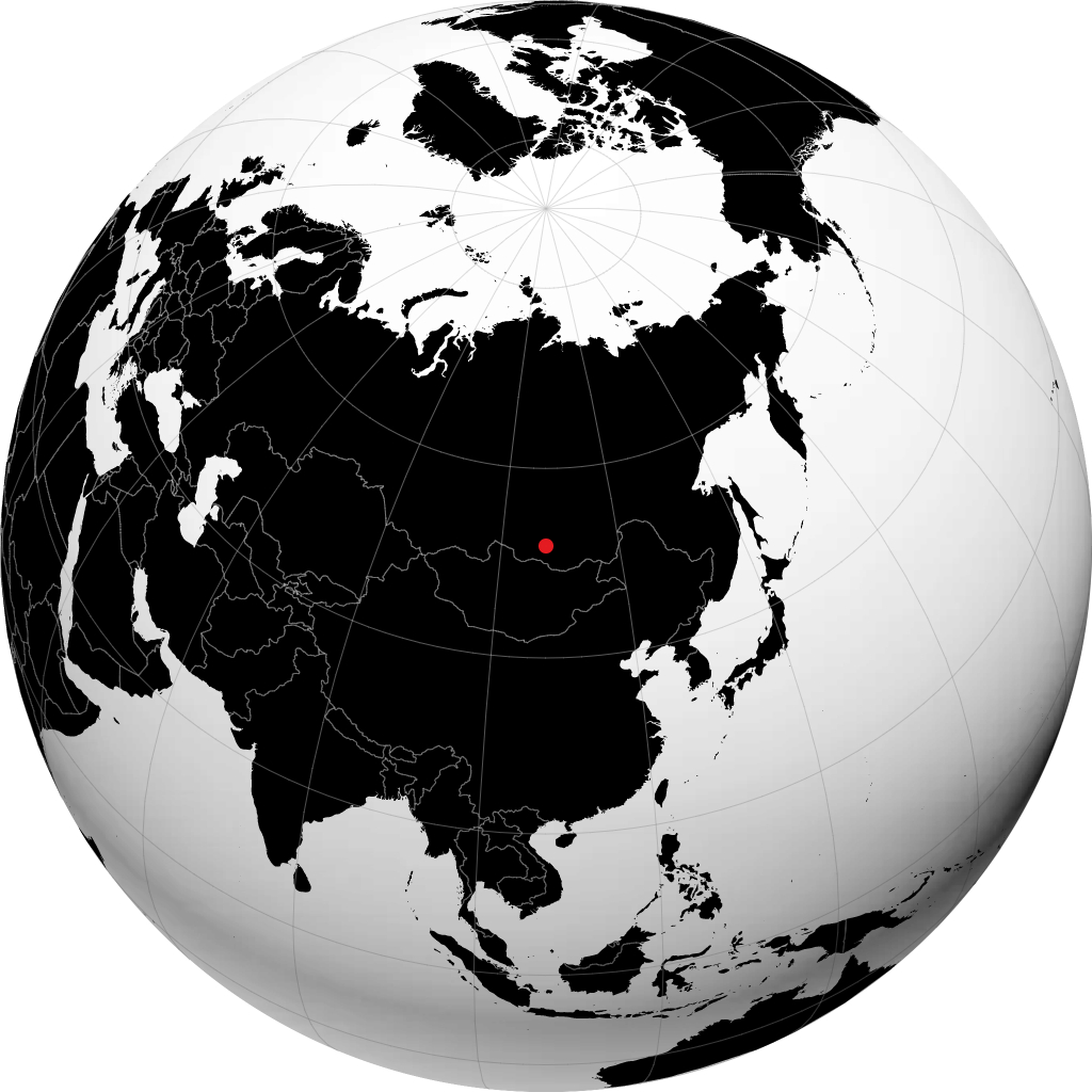 乌兰乌德 在地球仪上
