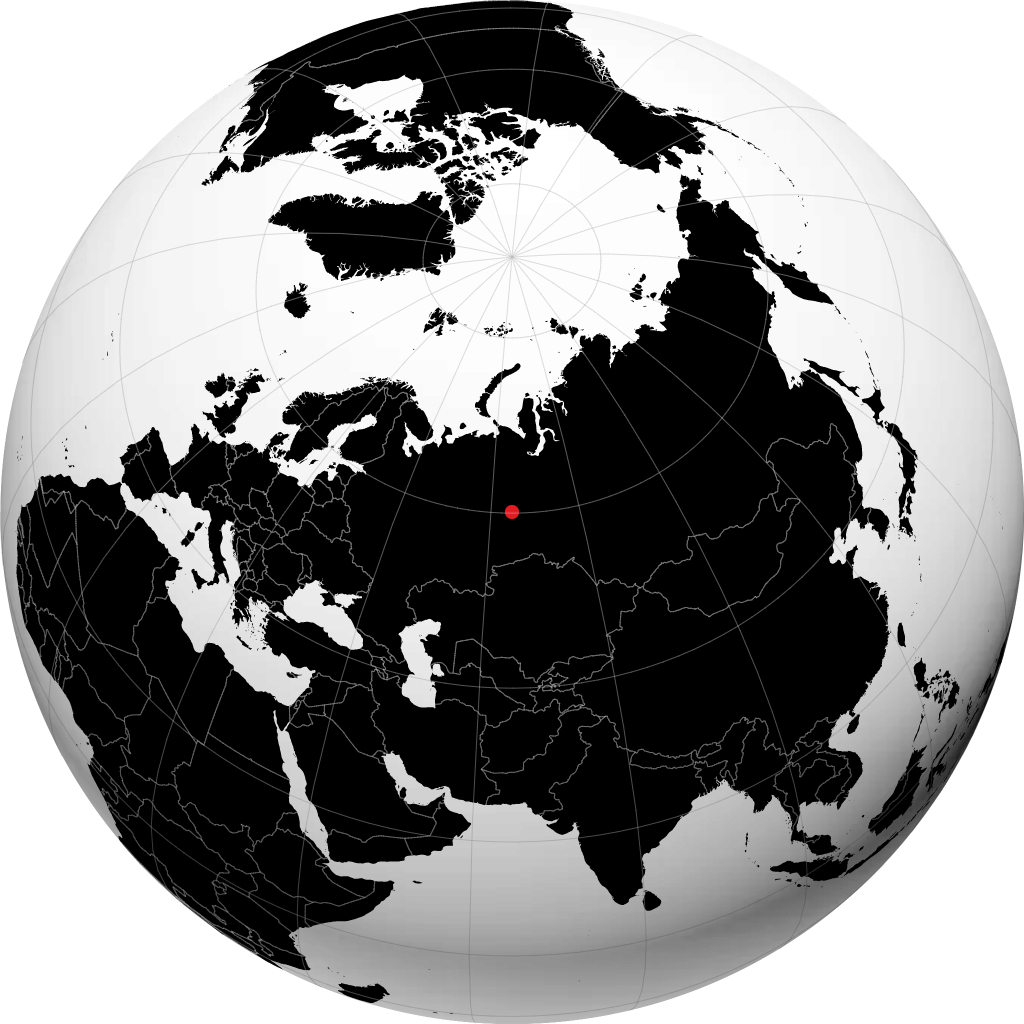 乌赖 在地球仪上