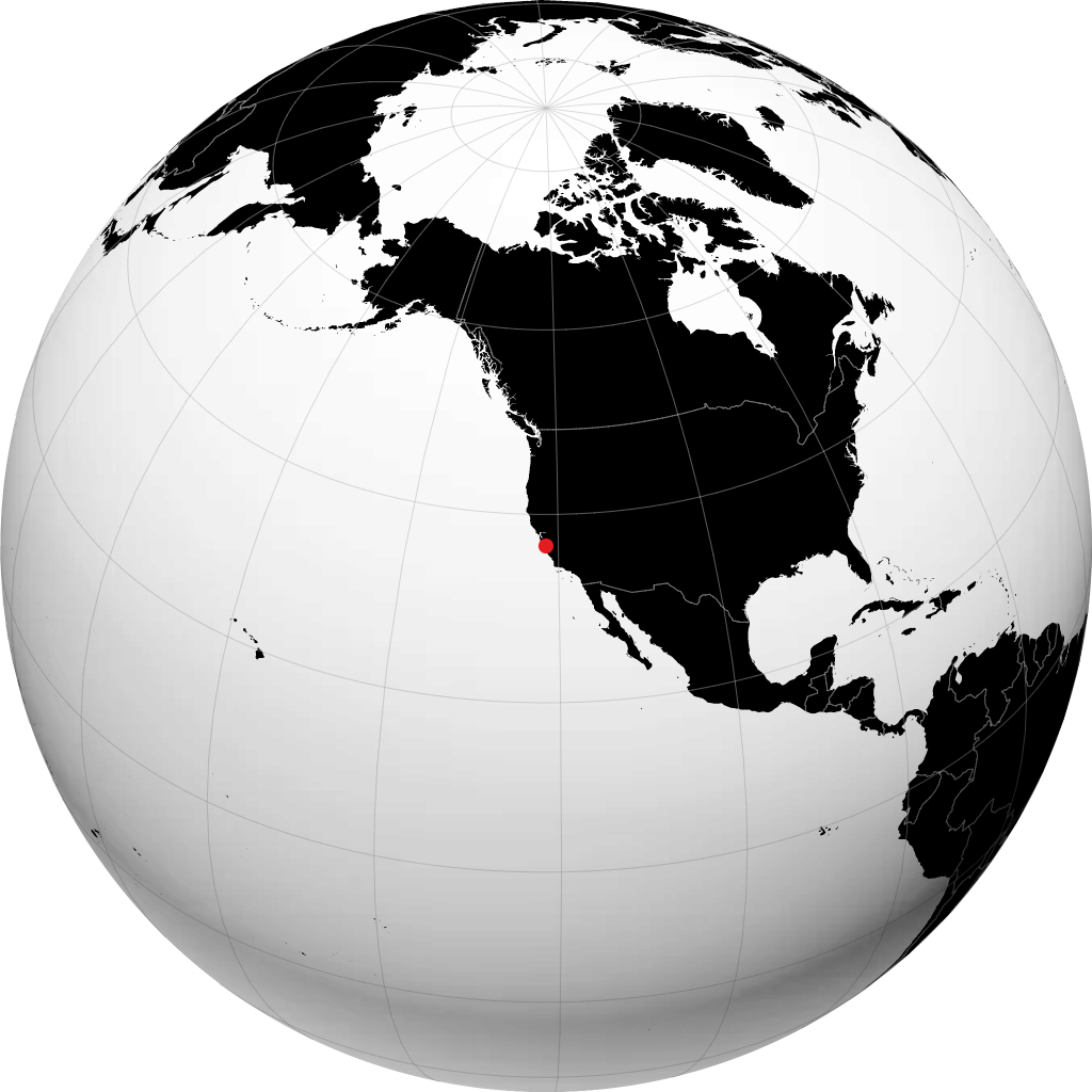 萨利纳斯 在地球仪上