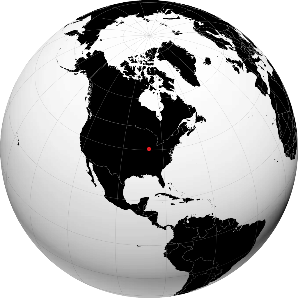 拉斐特 在地球仪上