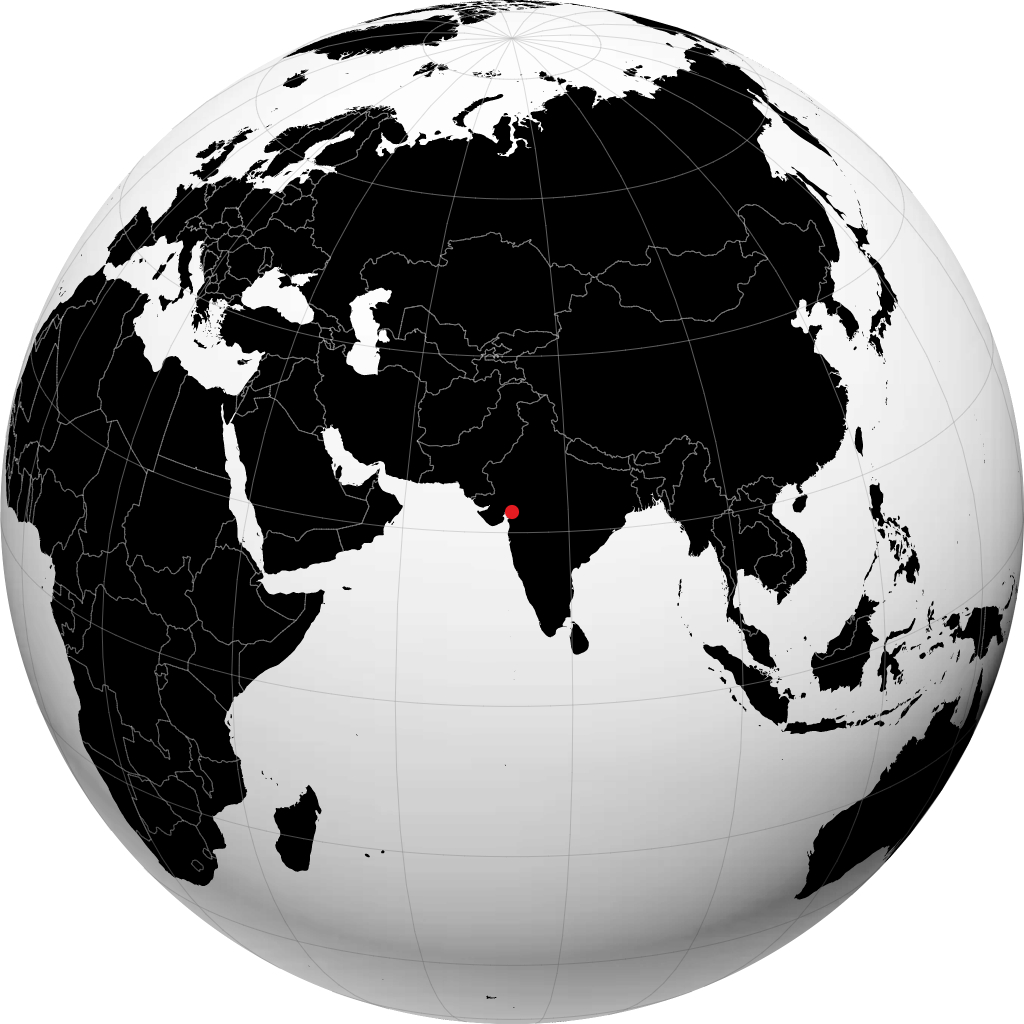 瓦多达拉 在地球仪上