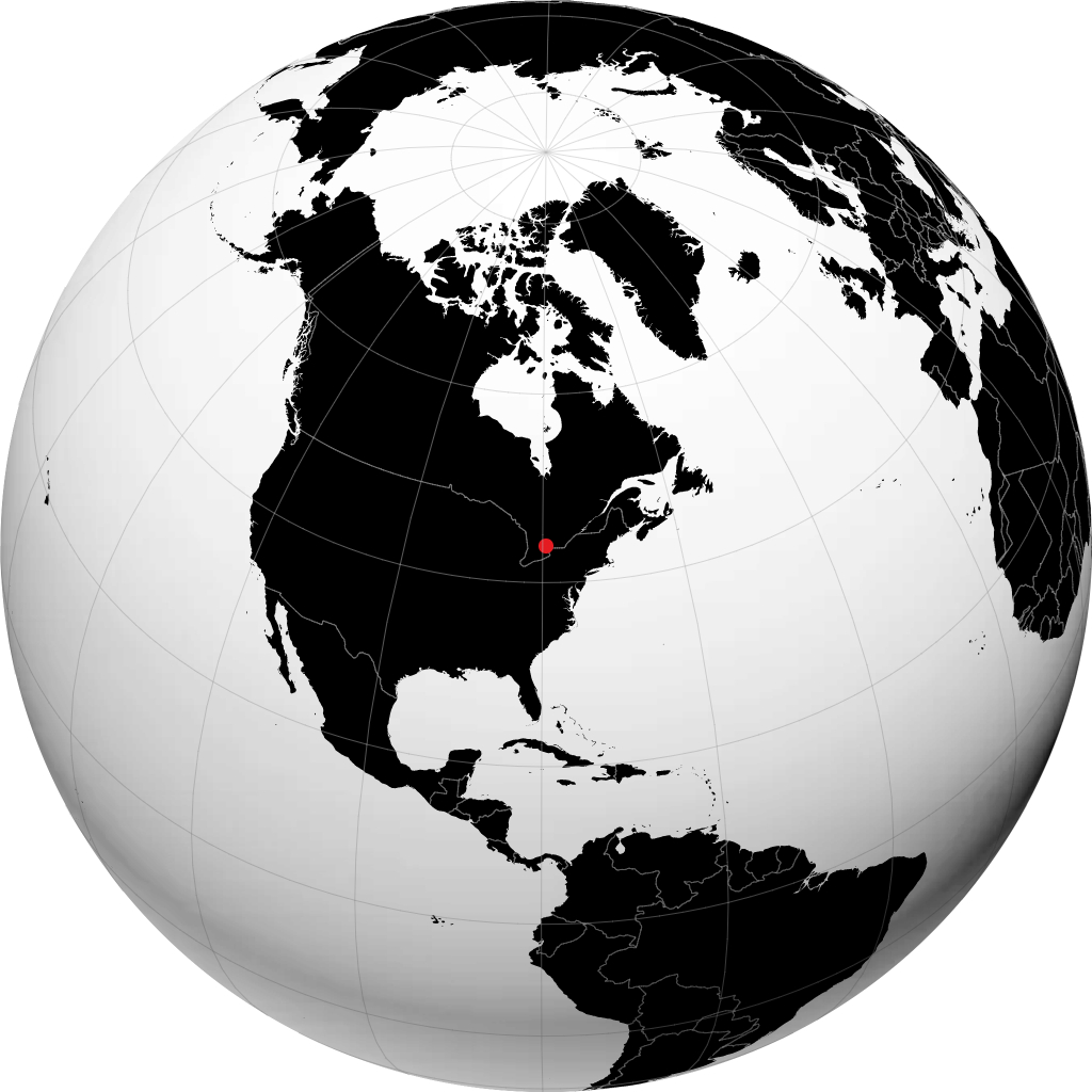 旺市 在地球仪上