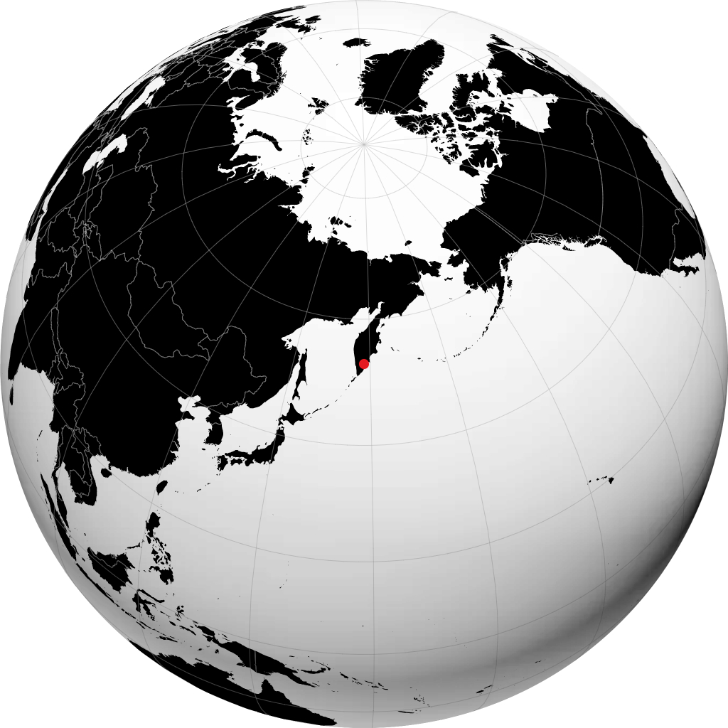 维柳钦斯克 在地球仪上