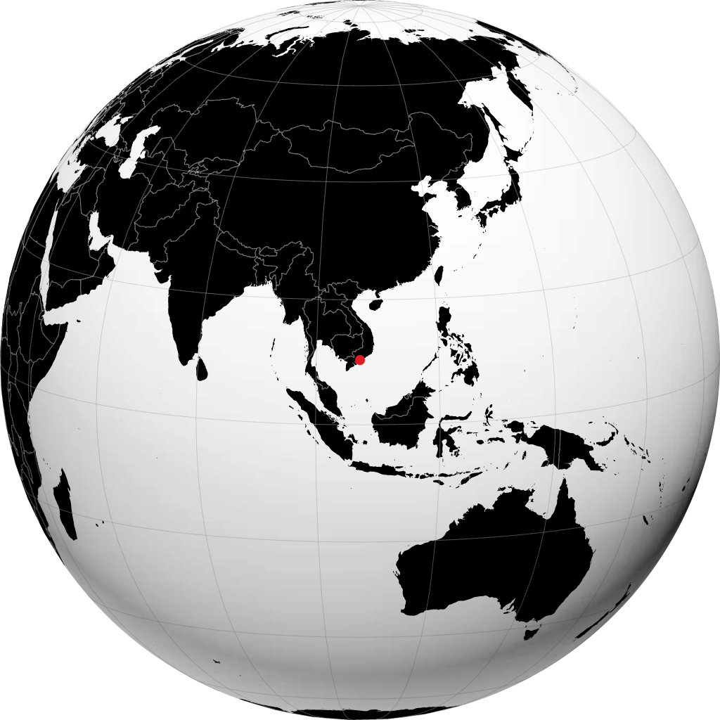 头顿 在地球仪上