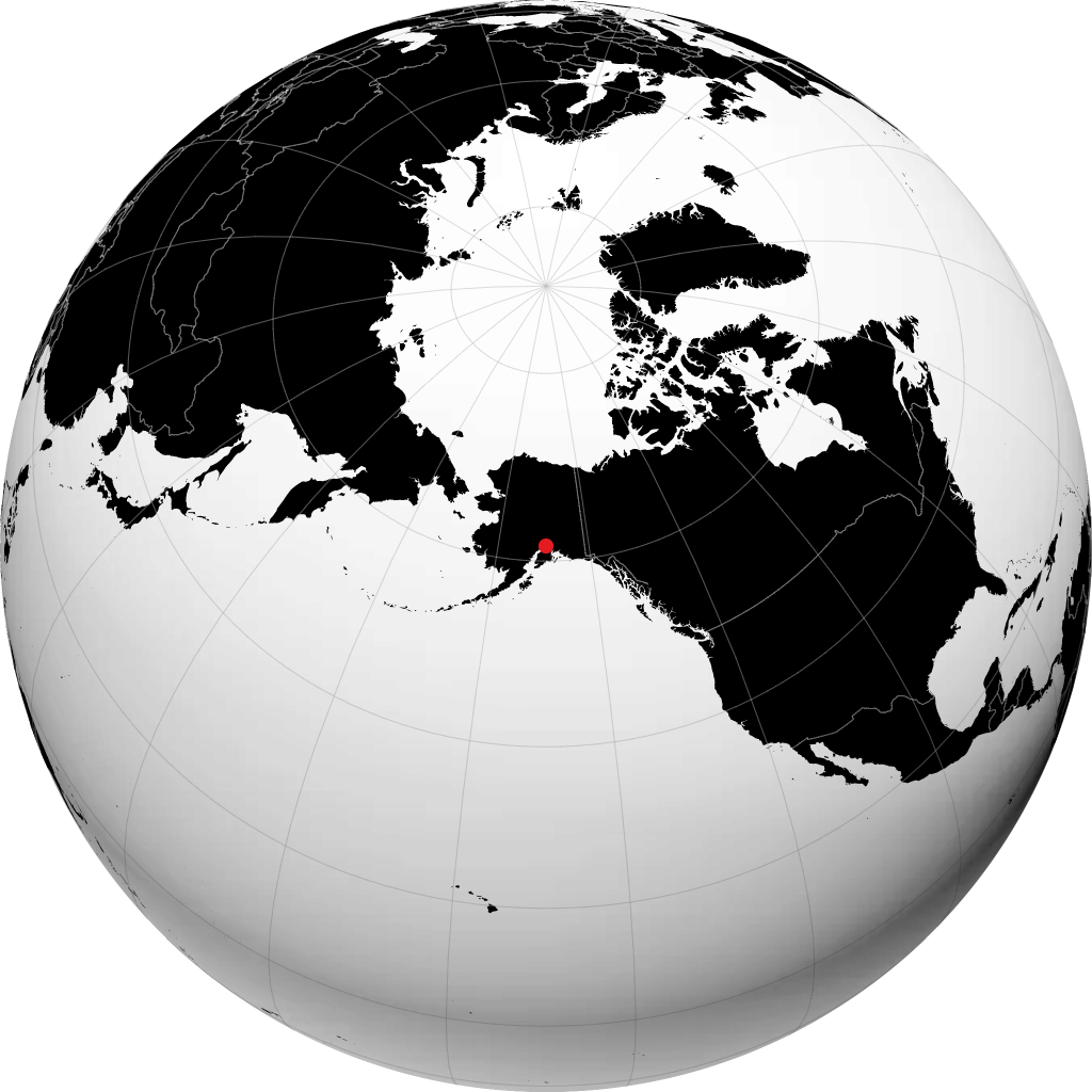 瓦西拉 在地球仪上
