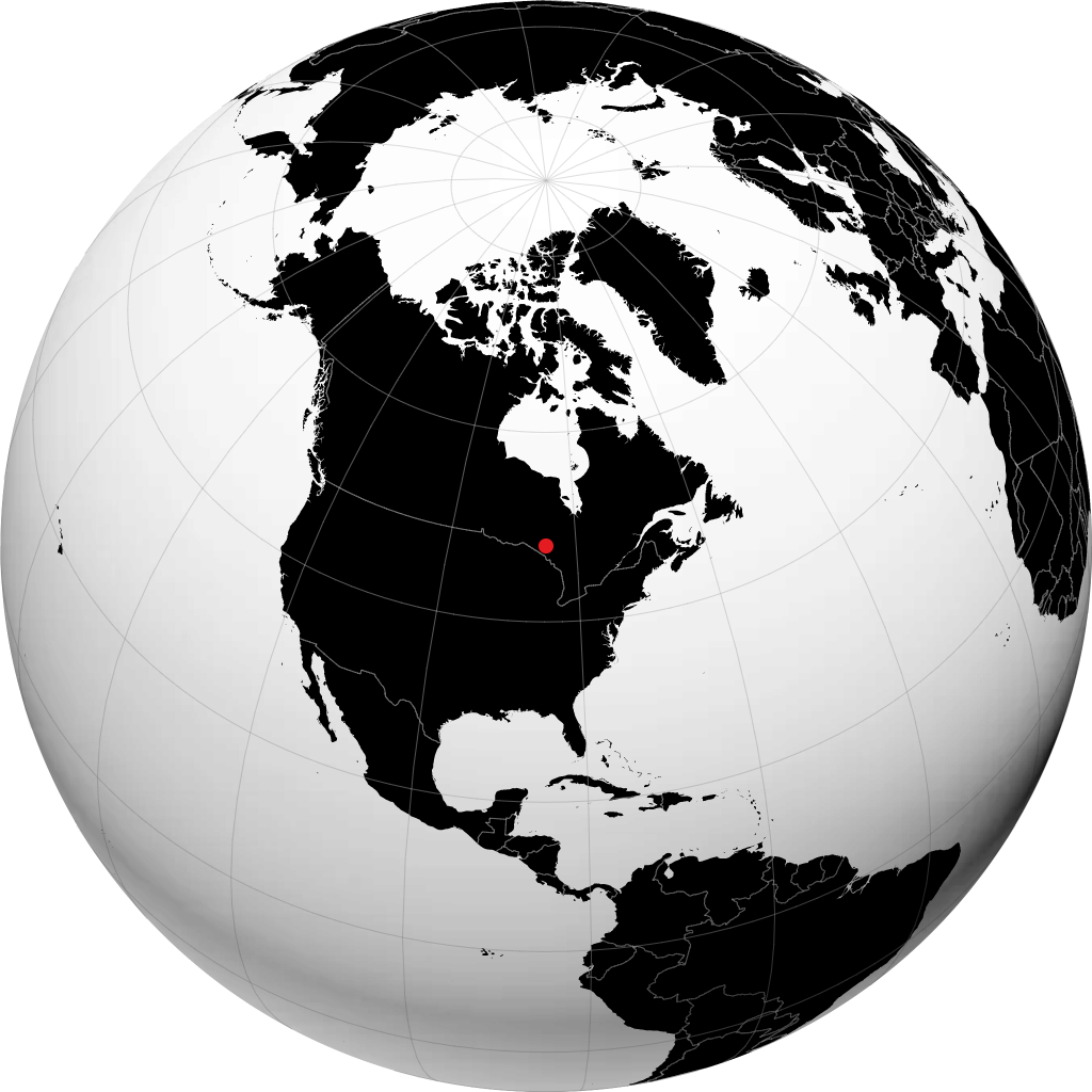 瓦瓦 在地球仪上