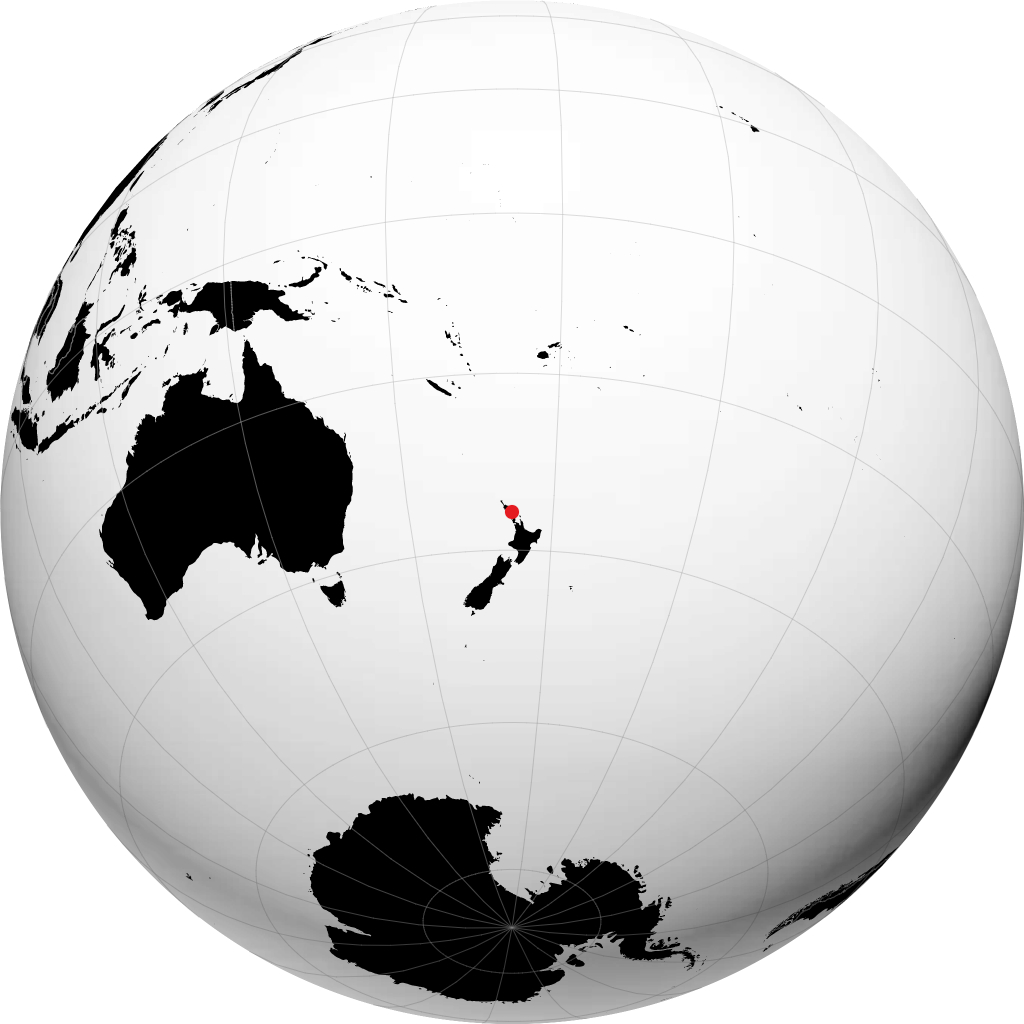 旺加雷 在地球仪上