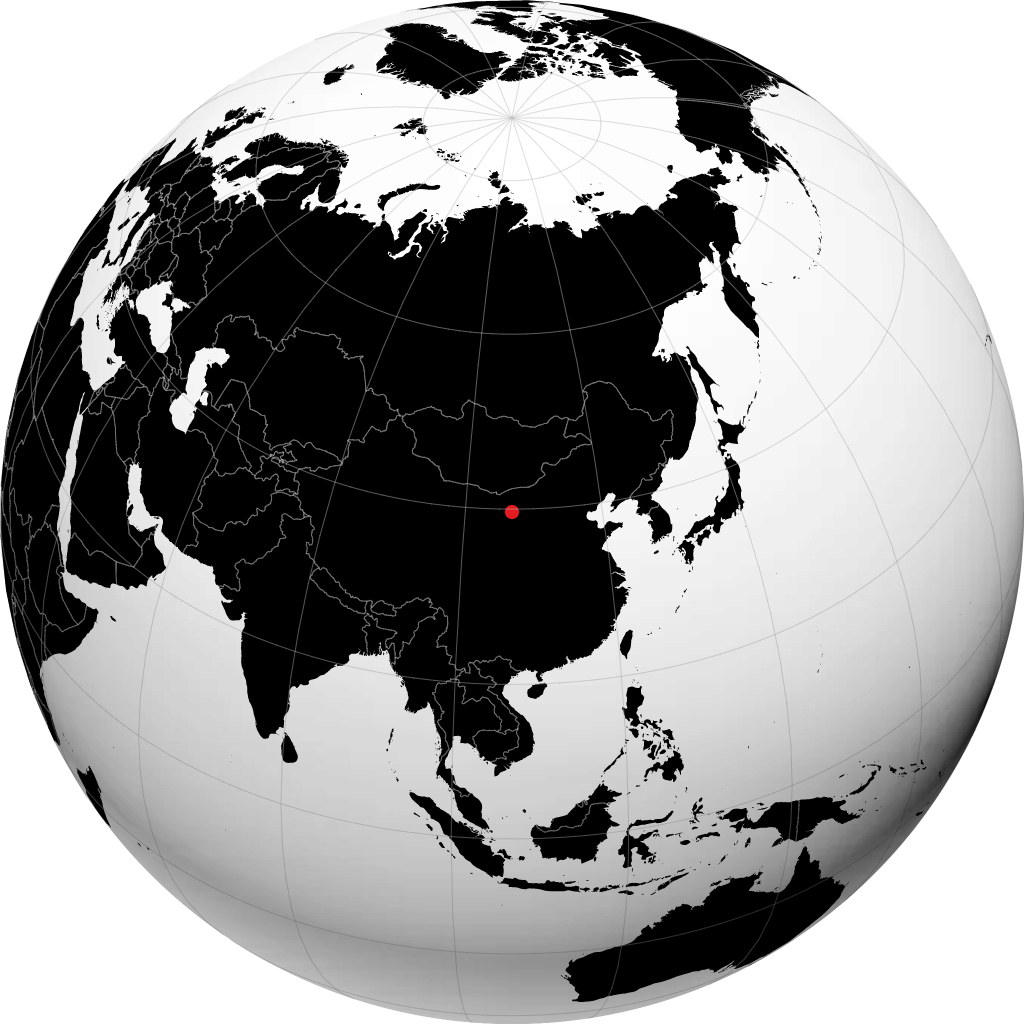 乌海 在地球仪上
