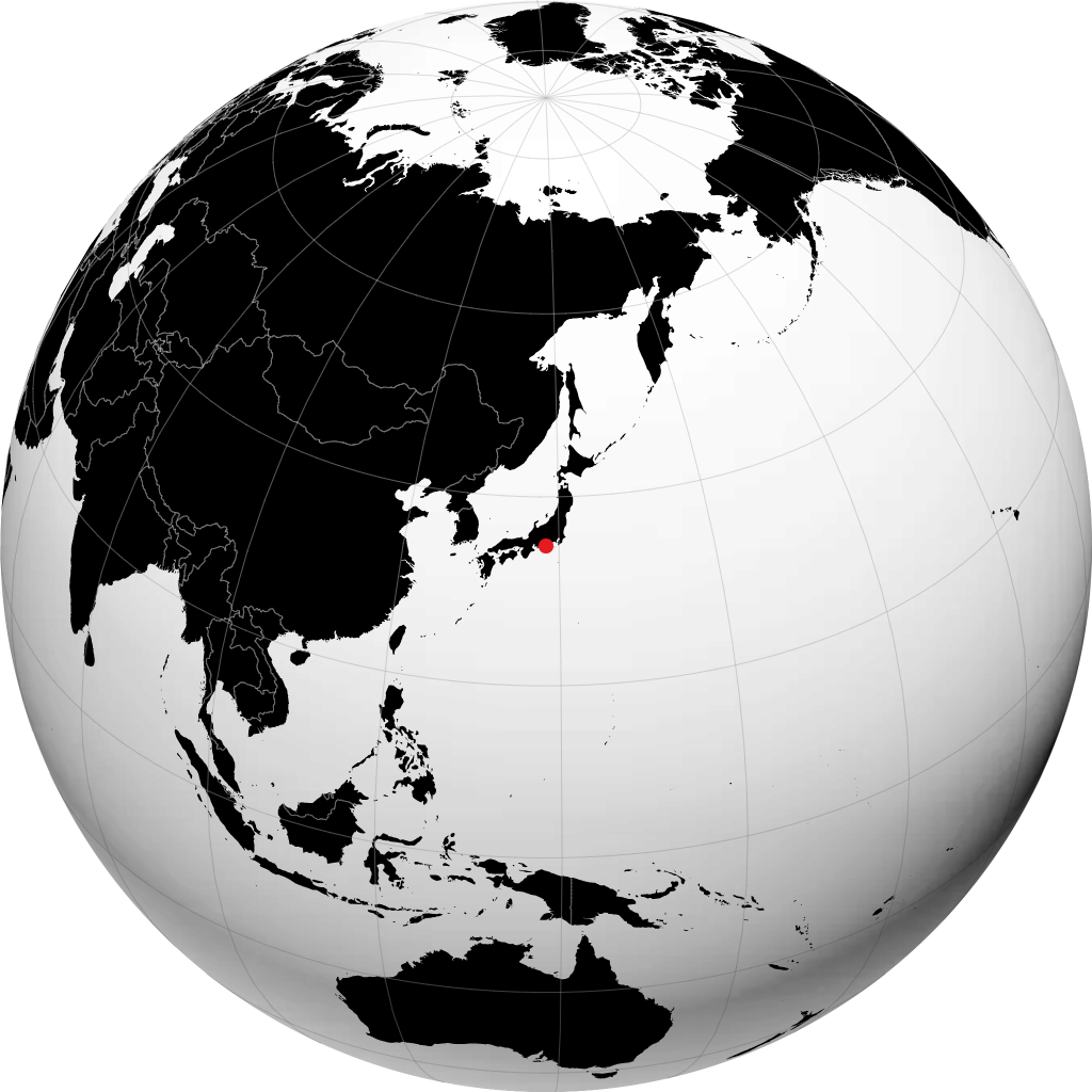 烧津市 在地球仪上