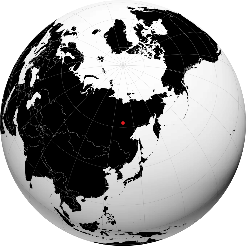 雅库茨克 在地球仪上