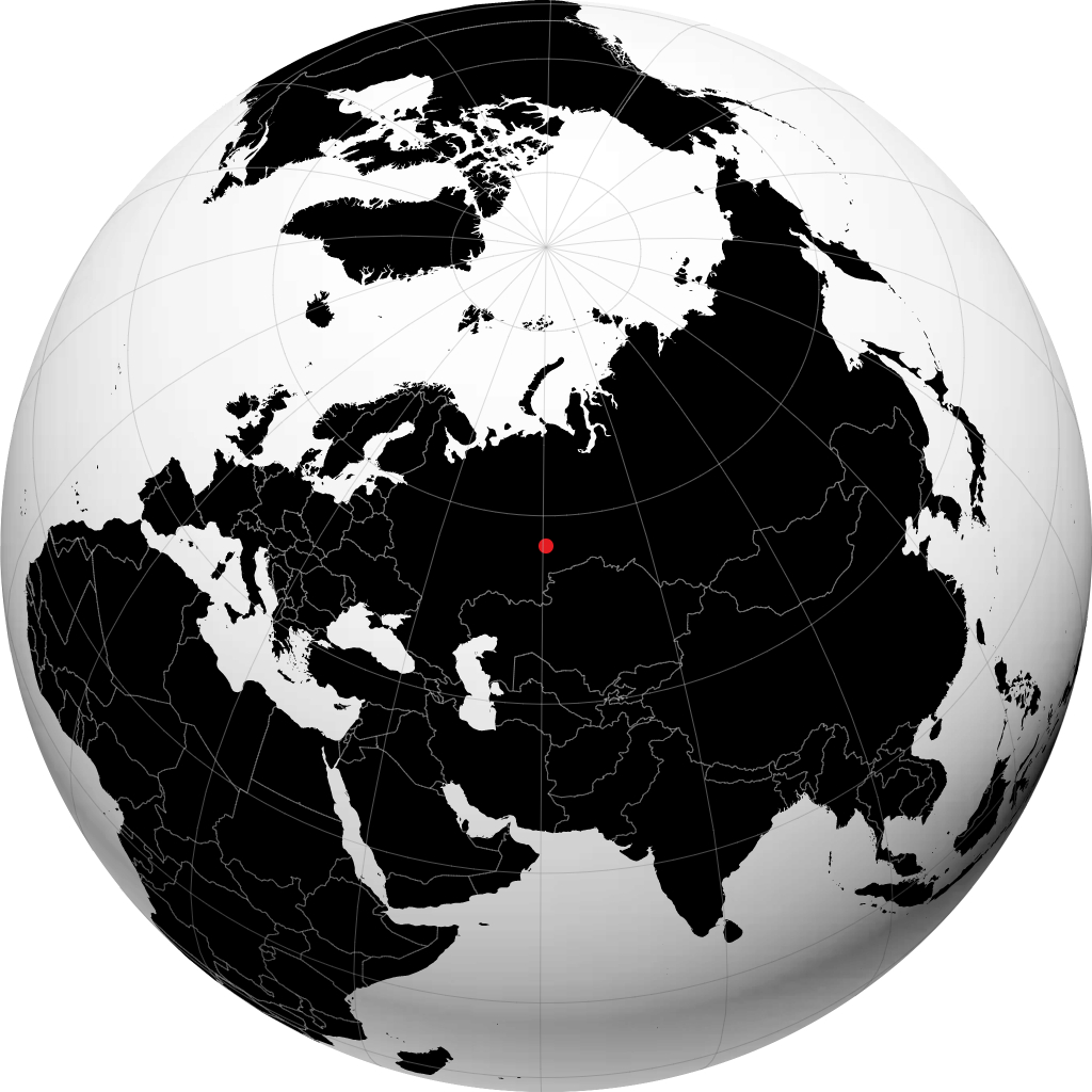 叶卡捷琳堡 在地球仪上