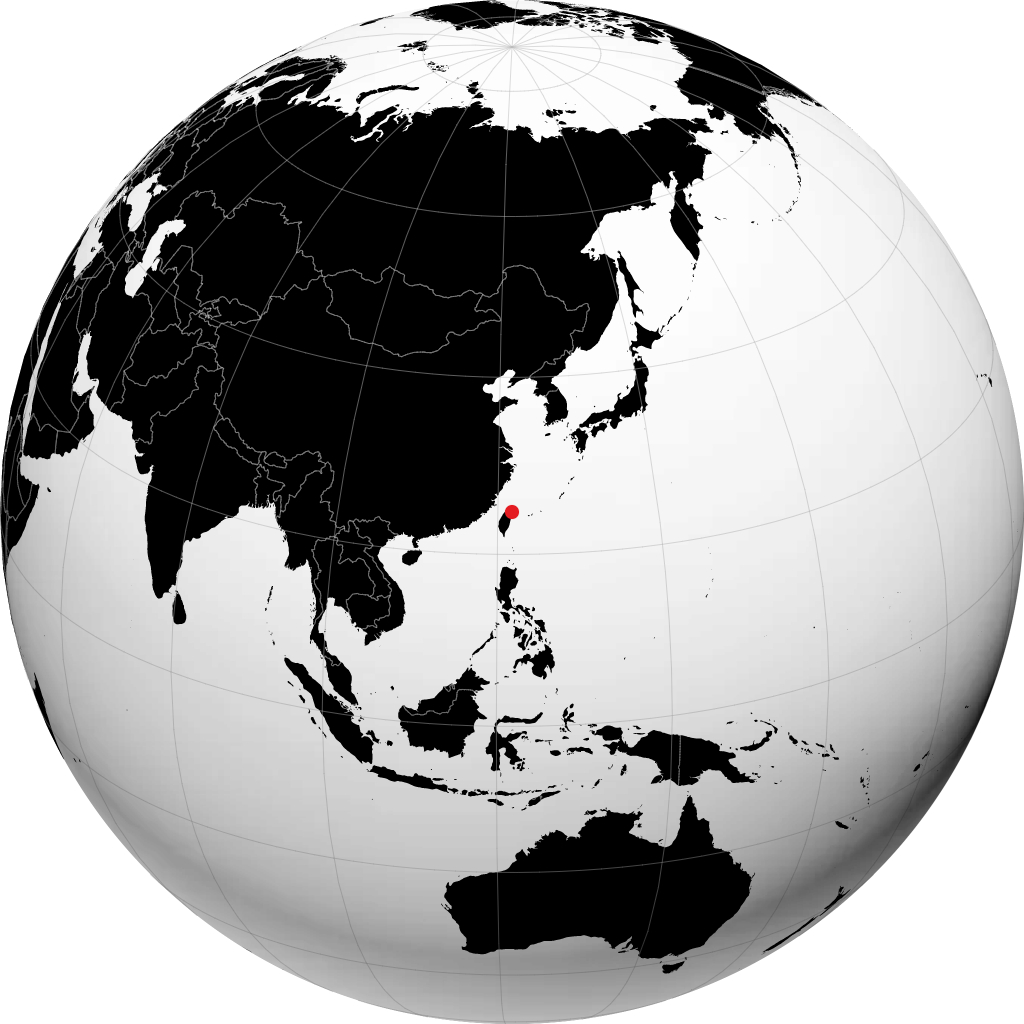 宜兰 在地球仪上