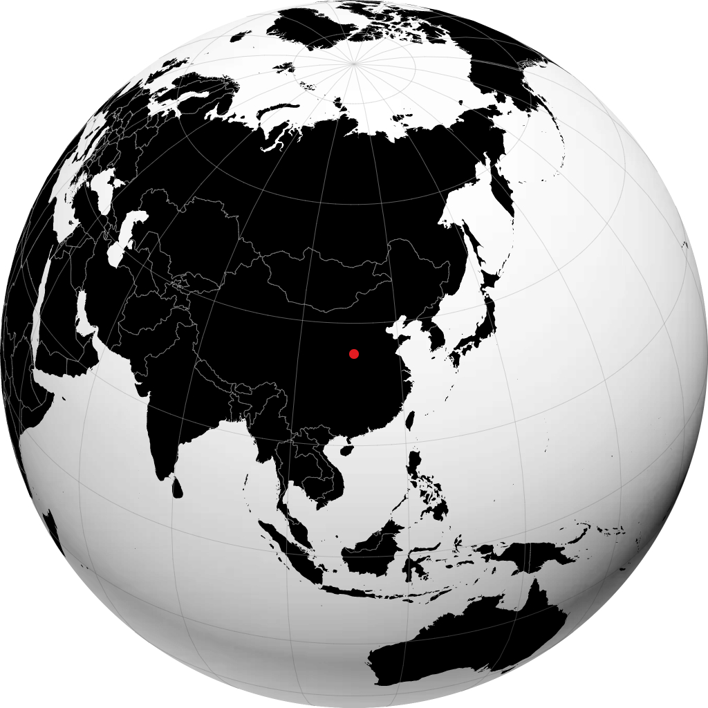 运城 在地球仪上