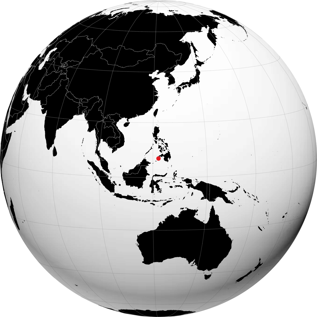 三宝颜市 在地球仪上