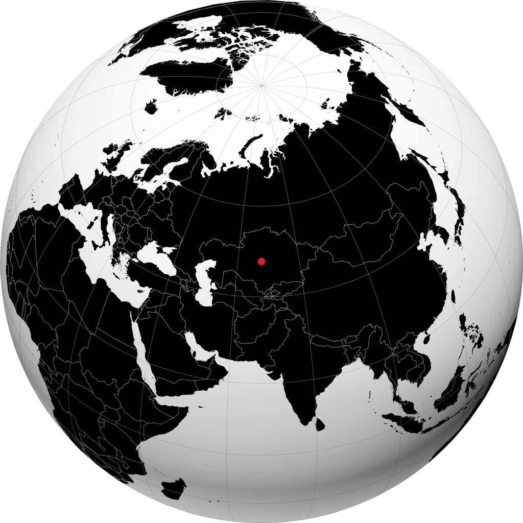 杰兹卡兹甘 在地球仪上