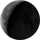 残月, 照明度 28.5%