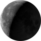 残月, 照明度 38.5%